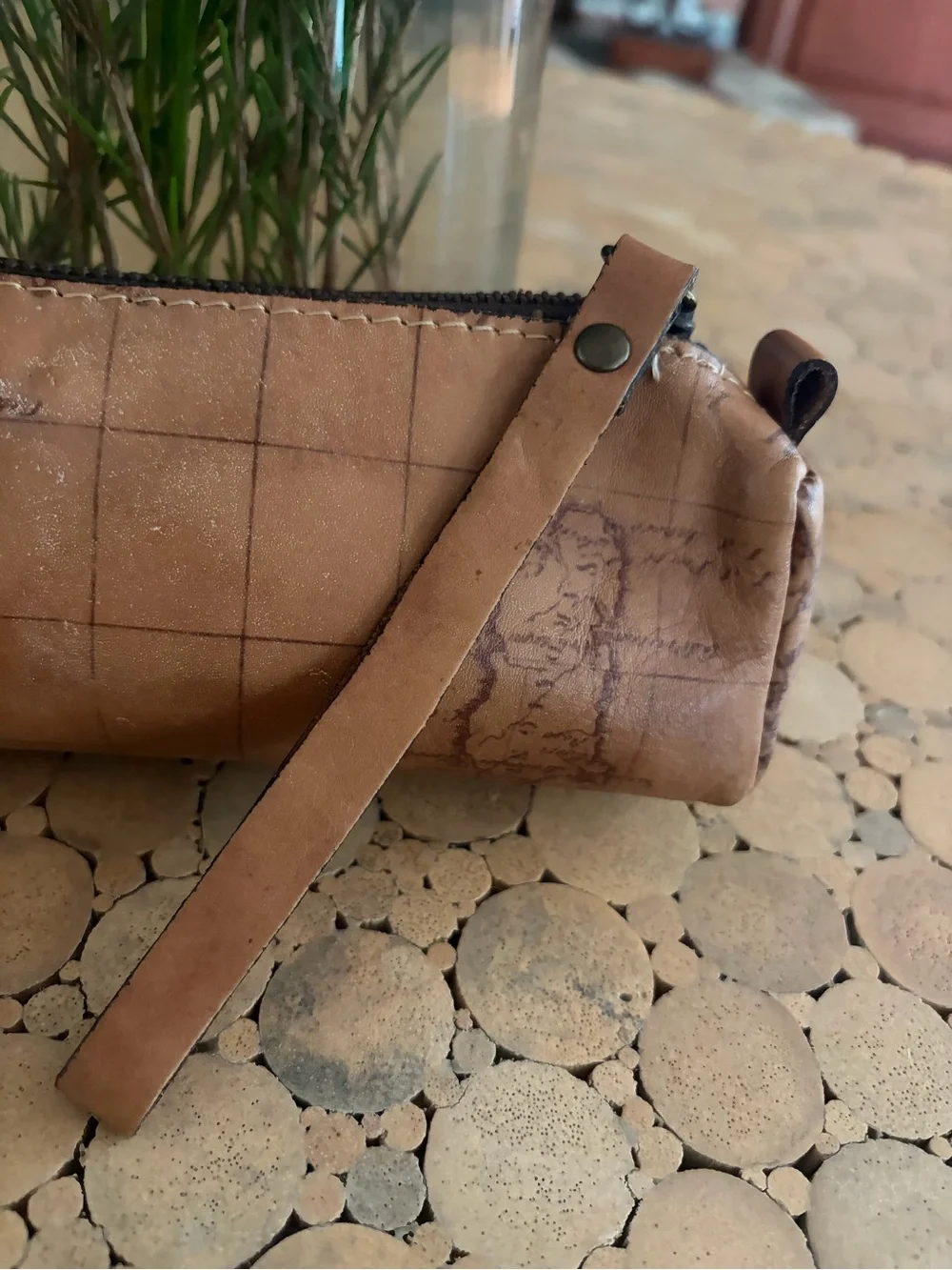 Patricia Nash Isla Oblong Leather Case on Map Print